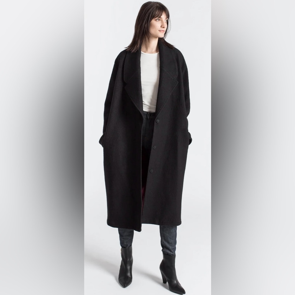 LIKE NEW Marcellamoda 100% virgin Italian wool trench coat, size S